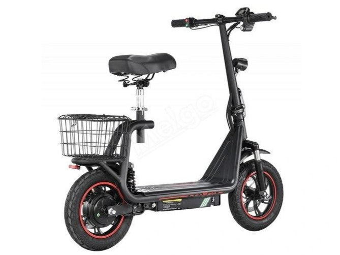 Ηλεκτρικό scooter με σέλα, μηχανή 500W, ρόδες 12 ίντσες, ανάρτηση μπρος πίσω, 48V 13Ah μπαταρία, 48χλμ/ω τελική ταχύτητα, 35χλμ αυτονομία