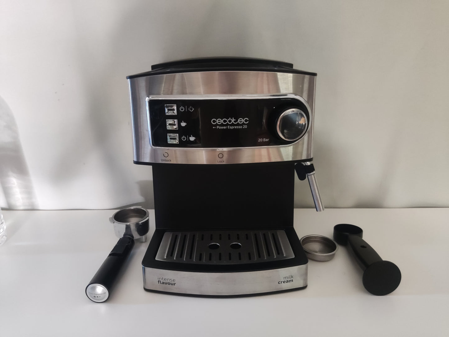 Μηχανή Espresso 850W Πίεσης 20bar Ασημί