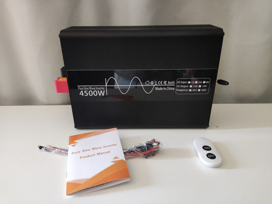 Inverter μετασχηματιστής καθαρού ημιτόνου 220V 50Hz DC 12V 2250W / 4500W με τηλεχειριστήριο